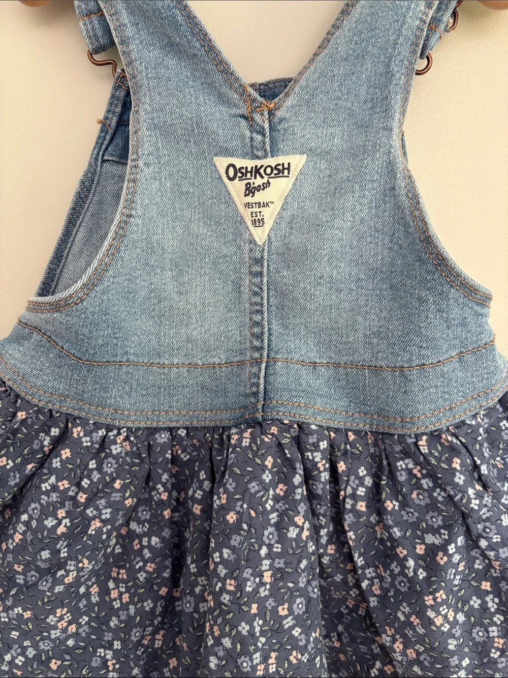 OshKosh B’gosh Denim Floral Overall Dress